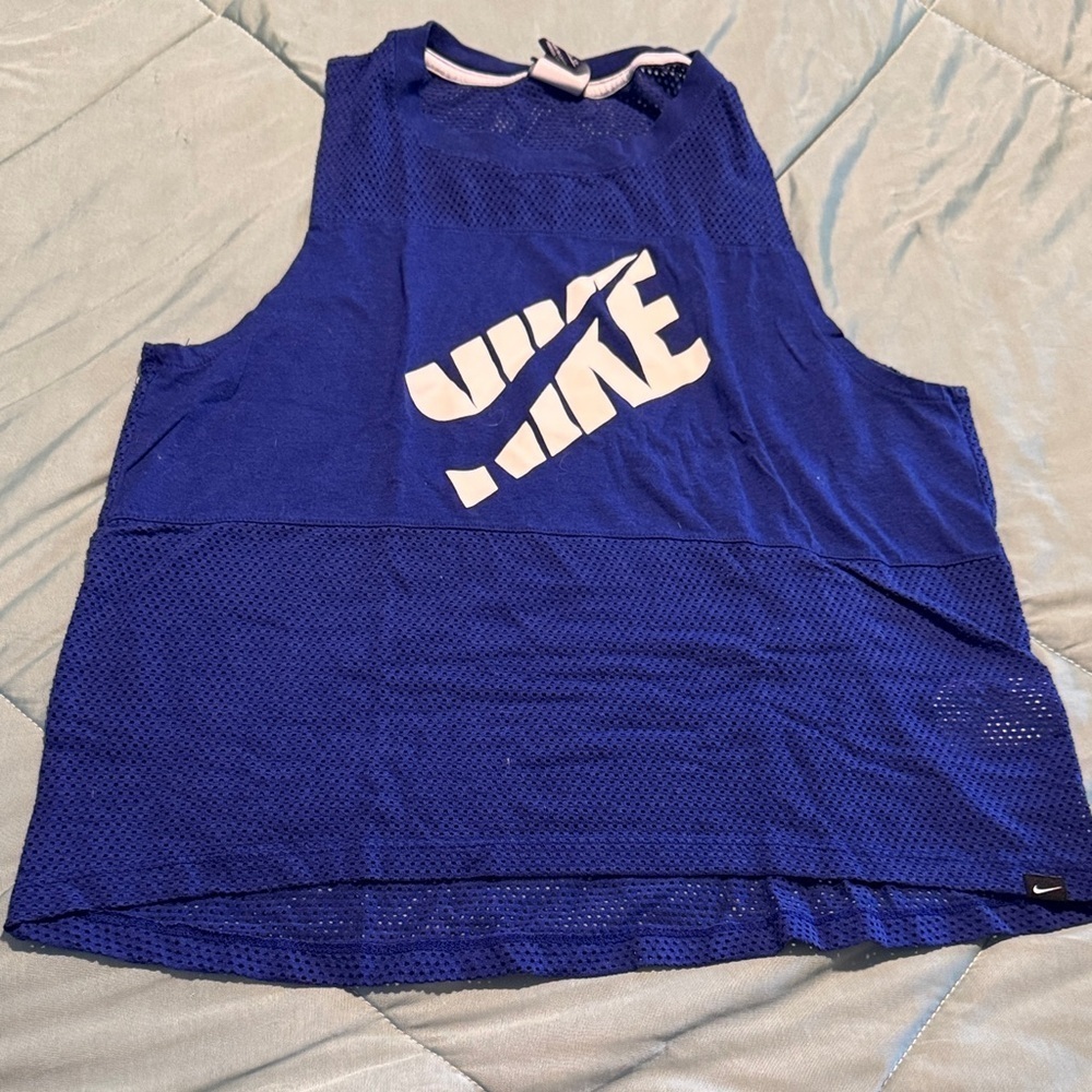 Nike Royal Blue Mesh Tank Top